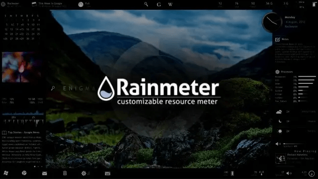 نحوه استفاده از تصویر زمینه متحرک در ویندوز با نرم افزار Rainmeter
