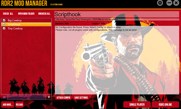 آموزش نصب ماد با Red Dead Redemption 2 mod manager